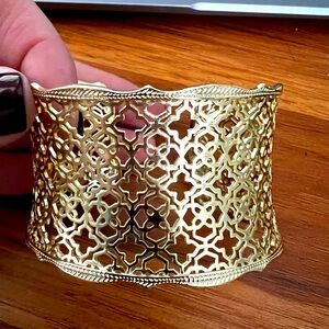 Kendra Scott Gold Wide Cuff Filigree Bracelet Candice